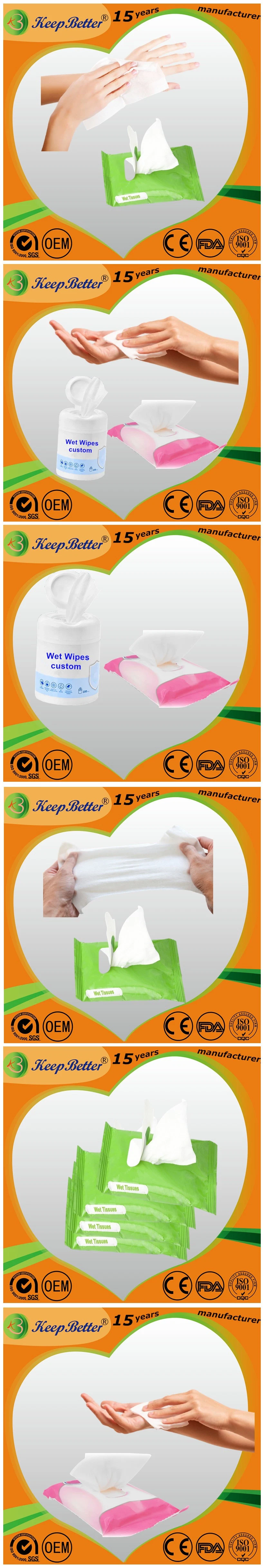 Surface Cleaning Disposable Medical Disinfectant and Detergent Wet Wipes