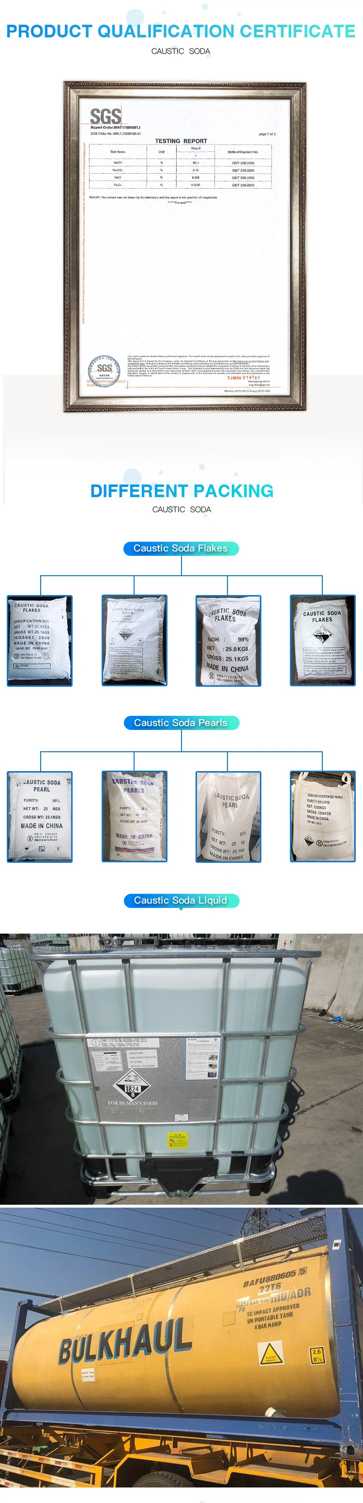 98% 99% Pearl Flake Manufacturing Plant Price Naoh Sodium Hydroxide Caustic Soda