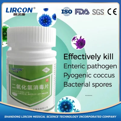 Disinfettante per il trattamento delle acque, biossido di cloro, generatore di compresse Clo2/purificatore d'acqua prodotto in Cina